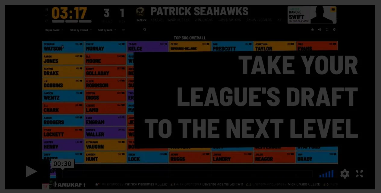 FanDraft Football 2020: Re-Inventing the Fantasy Football Draft Board