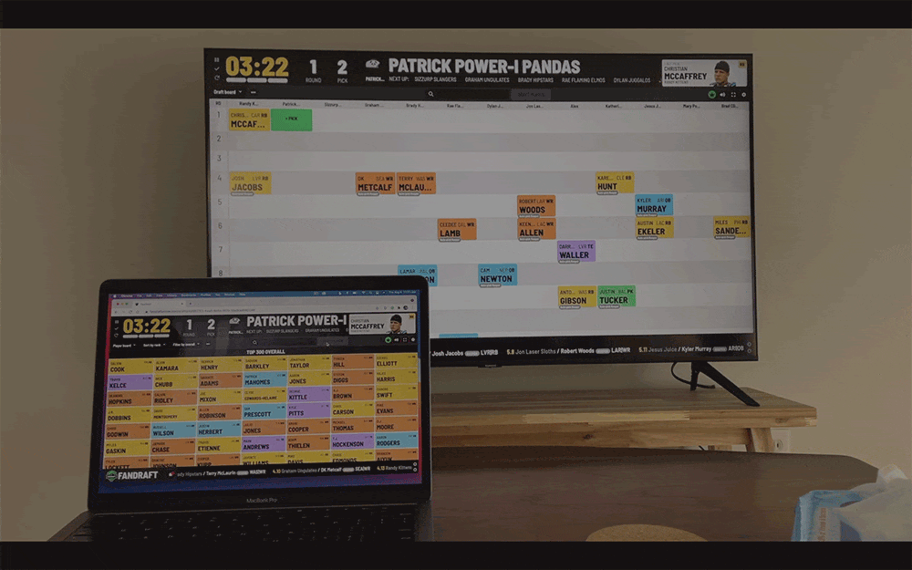 Hide Your Picks in FanDraft / Drama Mode: How to "Extend" your Display