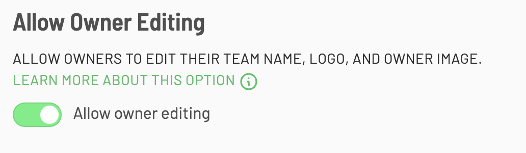 New Feature: "Allow Owner Editing" — FanDraft